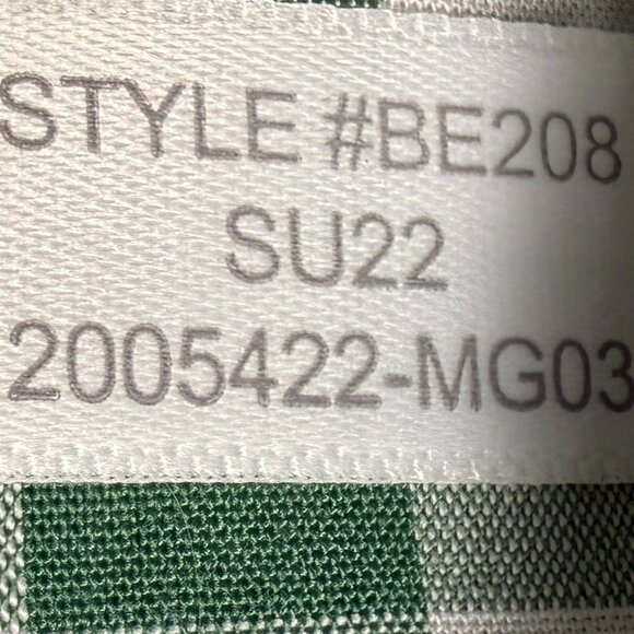 Men's J. CREW Green Gingham Flex Washed Slim‎ Fit Dress Shirt- Size M - Picture 10 of 10